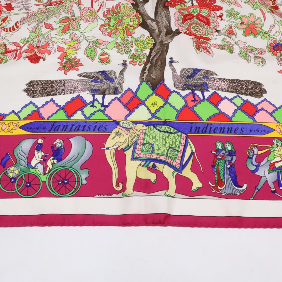 HERMES エルメス Fantaisies Indiennes 眩惑のインド シルク カレ90
