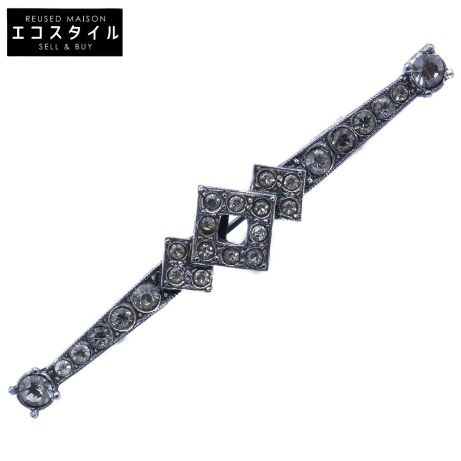 LANVIN（ランバン） 美品 AW352HAST0B ラインストーン ブローチ 