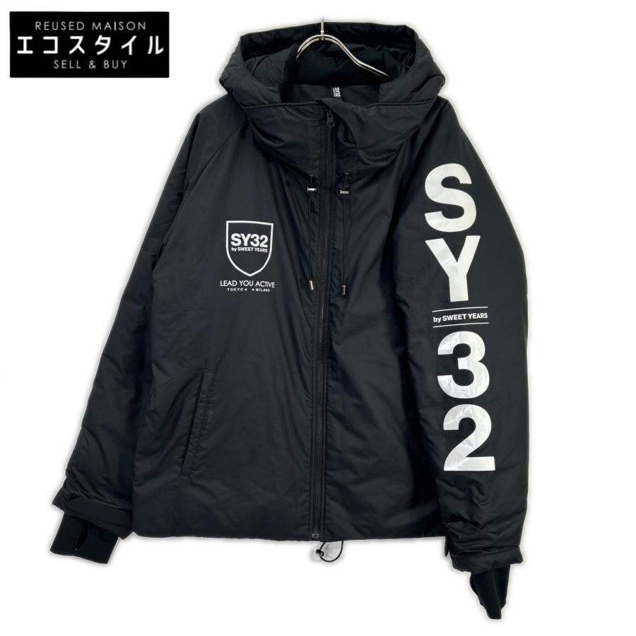 SY32 by SWEET YEARS SHIELD LOGO 中綿ジャケット XL 黒 : ブランド 