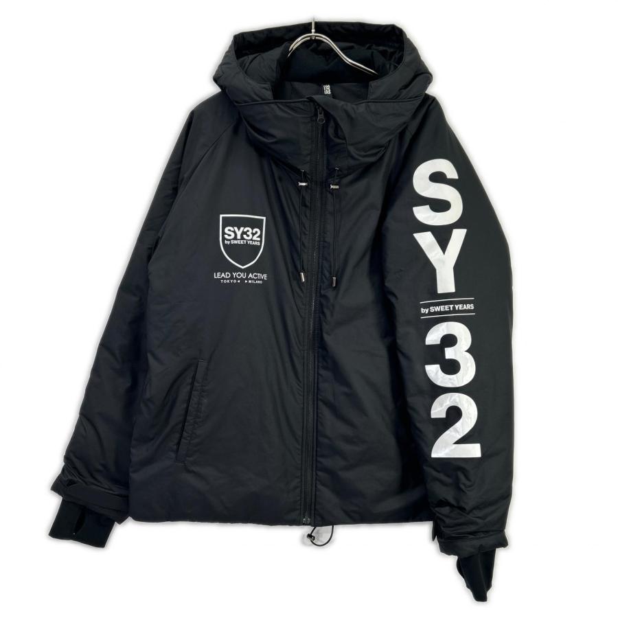 SY32 by SWEET YEARS SHIELD LOGO 中綿ジャケット XL 黒 : ブランド 