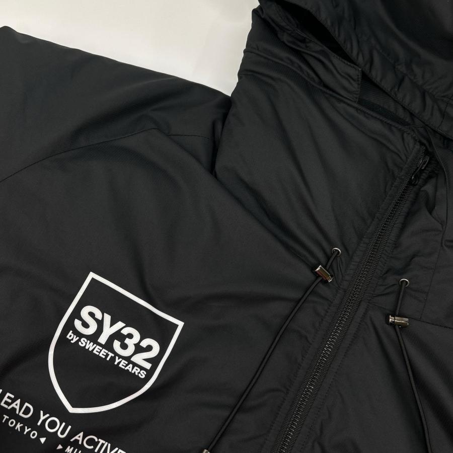 SY32 by SWEET YEARS SHIELD LOGO 中綿ジャケット XL 黒 : ブランド 