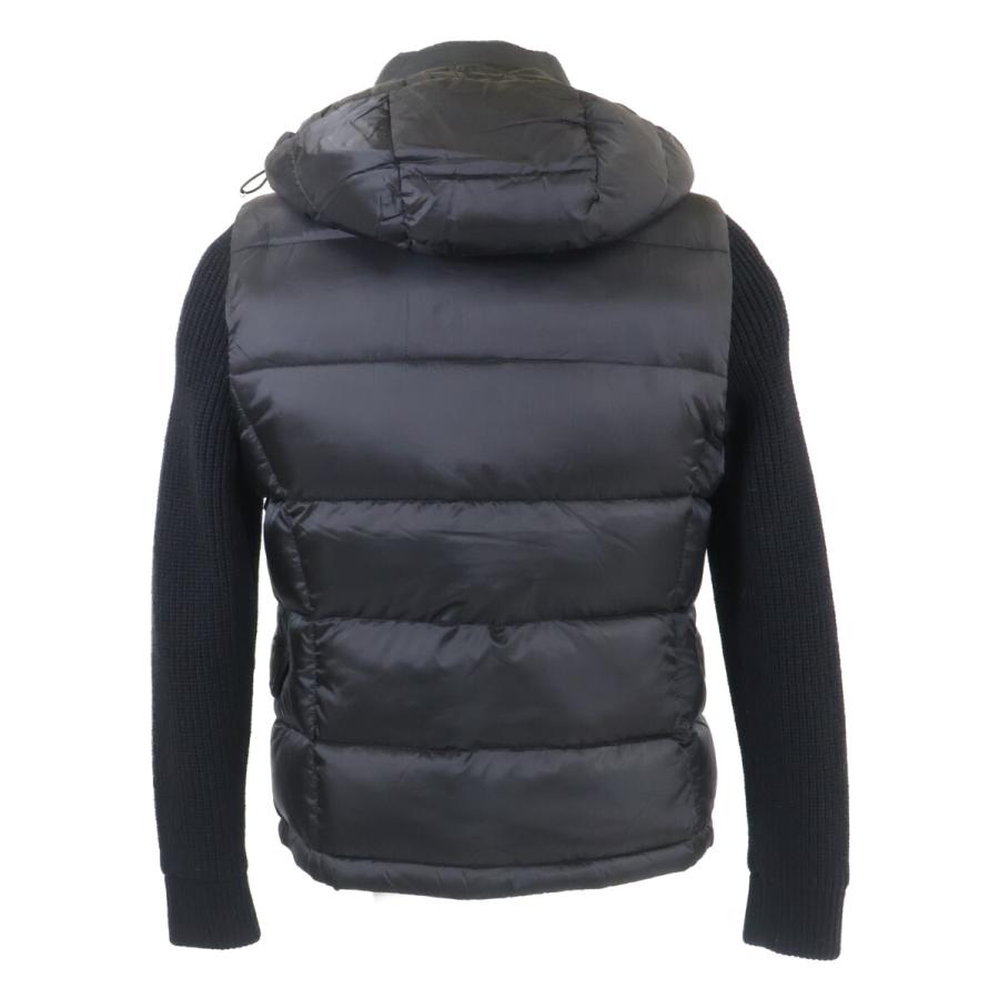 MOORER ムーレー 【美品】FOSCOLO-SHM ニット/ナイロン切替 フード付ダウンジャケット 44 美品/ MOORER ムーレー FOSCOLO-SHM ニット/ナイロン切替 フード付