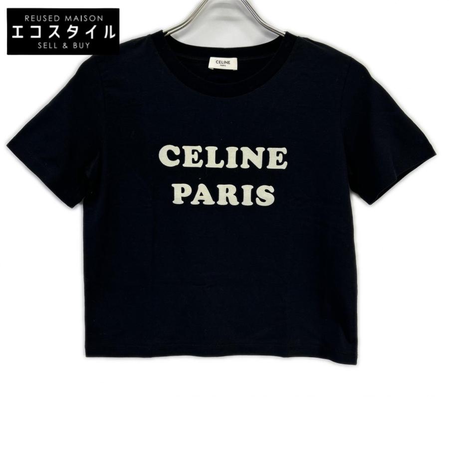 CELINE（セリーヌ） ブラック 2X885671Q フロッキープリント Tシャツ 