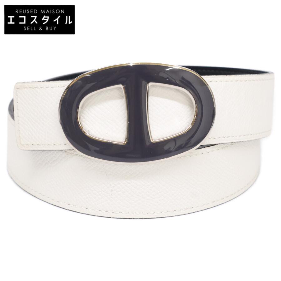 HERMES エルメス シェーヌダンクル □N刻 リバーシブル ベルト 85 