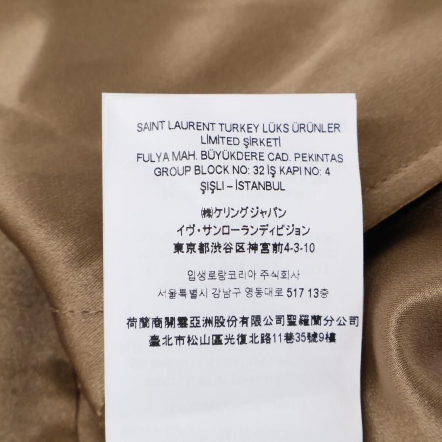 新品同様/国内正規/24年製 SAINT LAURENT PARIS サンローランパリ 803944 シルク100％ スラックス 46 ベージュ メンズの画像