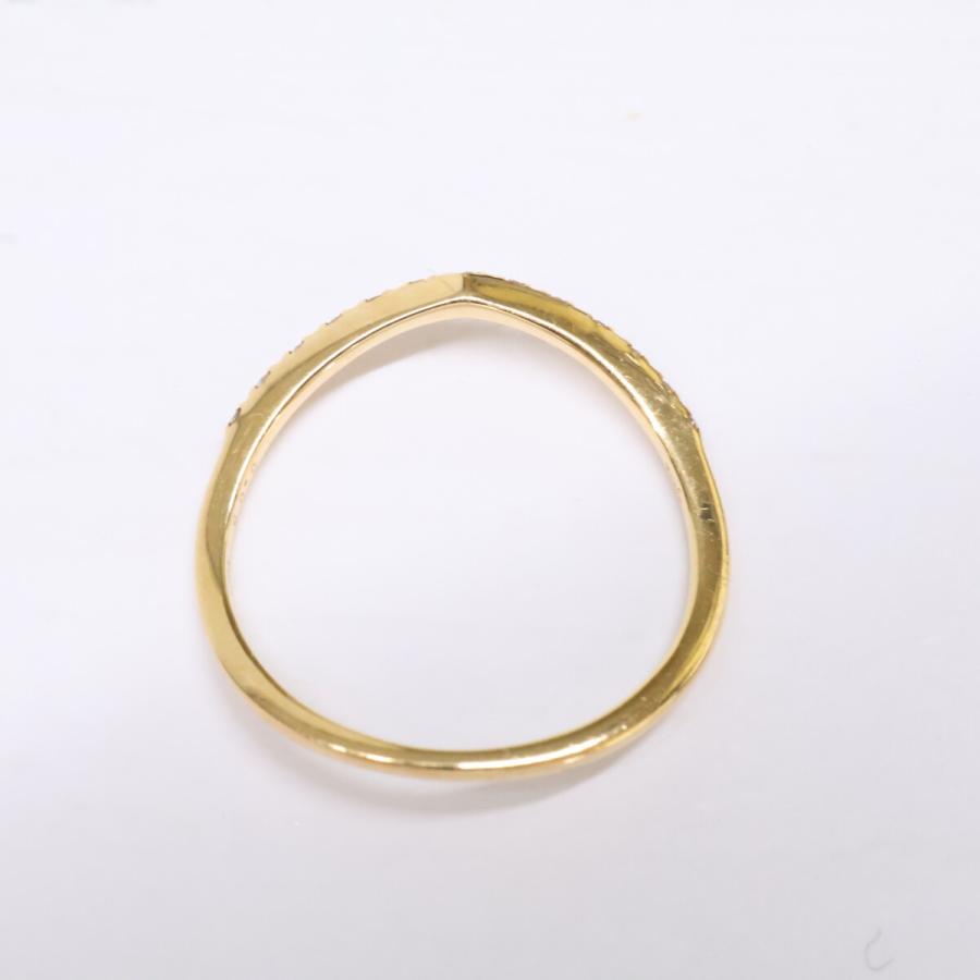 agete（アガット） 美品 K18 0.06 ダイヤモンド ハーフエタニティ