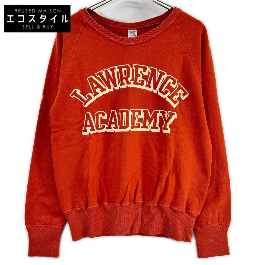 WAREHOUSE ウエアハウス レッド プリント ラグラン スウェットシャツ S 