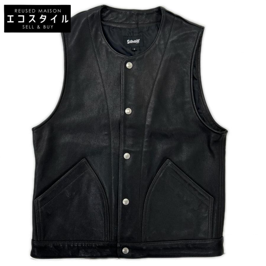 SCHOTT（ショット） ブラック 782-3251001 GOAT LEATHER VEST ブラック