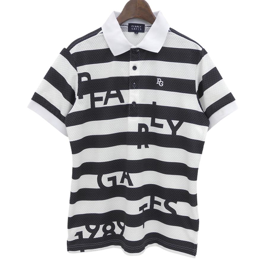 PEARLY GATES パーリーゲイツ トライクール サッカー チェック トップス メンズ ホワイト×ブラック 4 053-3260705 4 PEARLY GATES（パーリーゲイツ） トライクール サッカー チェック