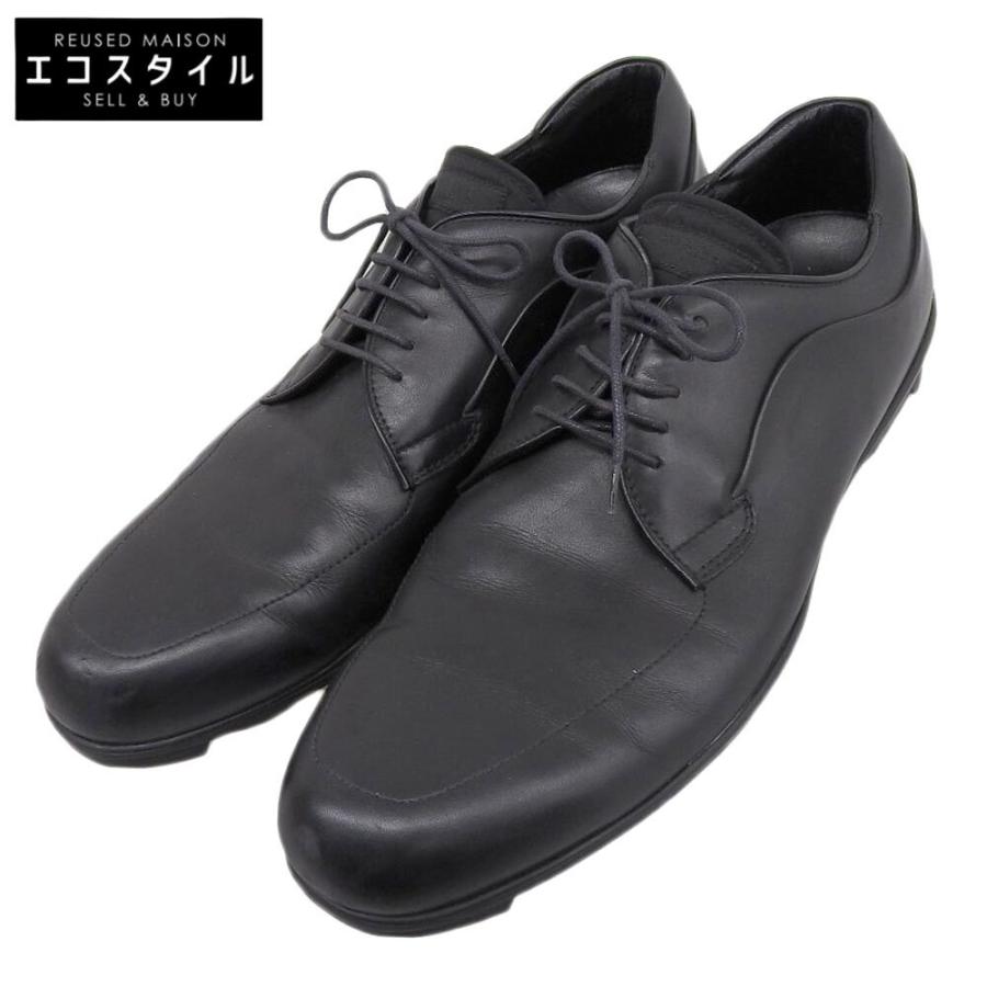 PRADA プラダ レザー シューズ メンズ 黒 ブラック 8 1 2E 1261 