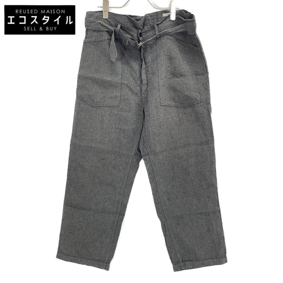 COMOLI コモリ 13S-03001 グレー リネン×シルク パンツ ボトムス 