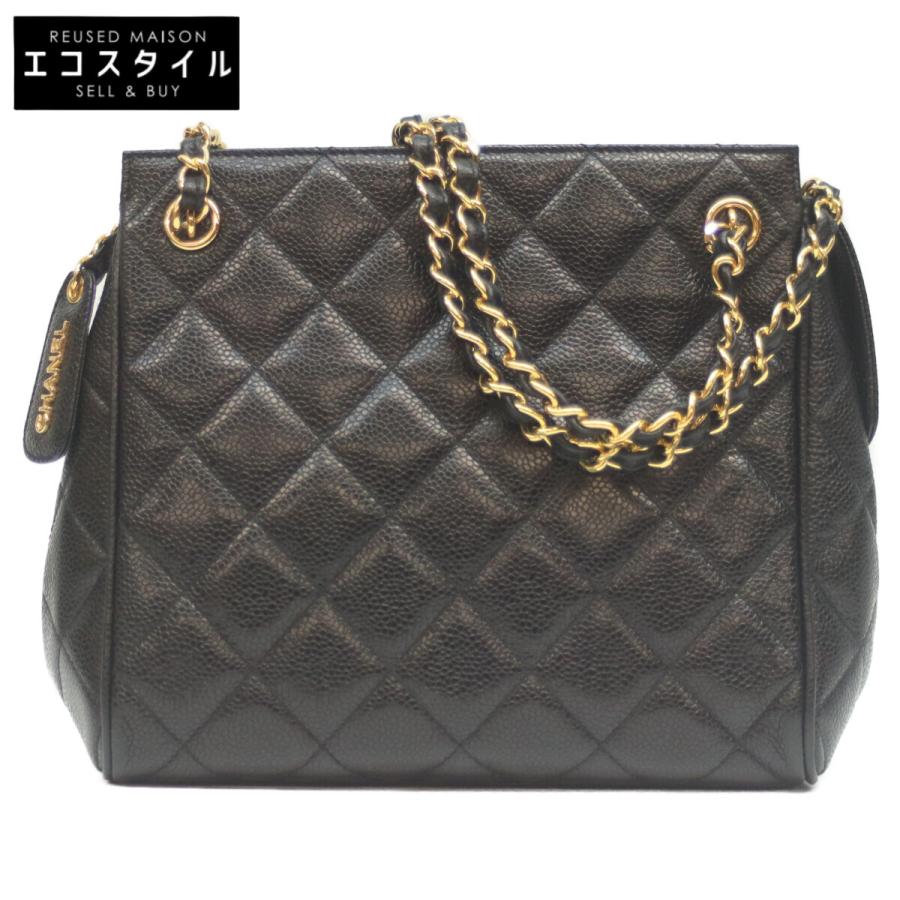 CHANEL マトラッセ キャビアスキン チェーン トートバッグ ショルダー