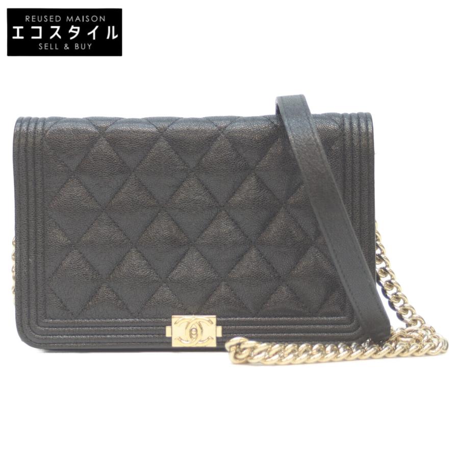 CHANEL（シャネル） 28番 AP1117 黒 キャビア G金具 ボーイシャネル