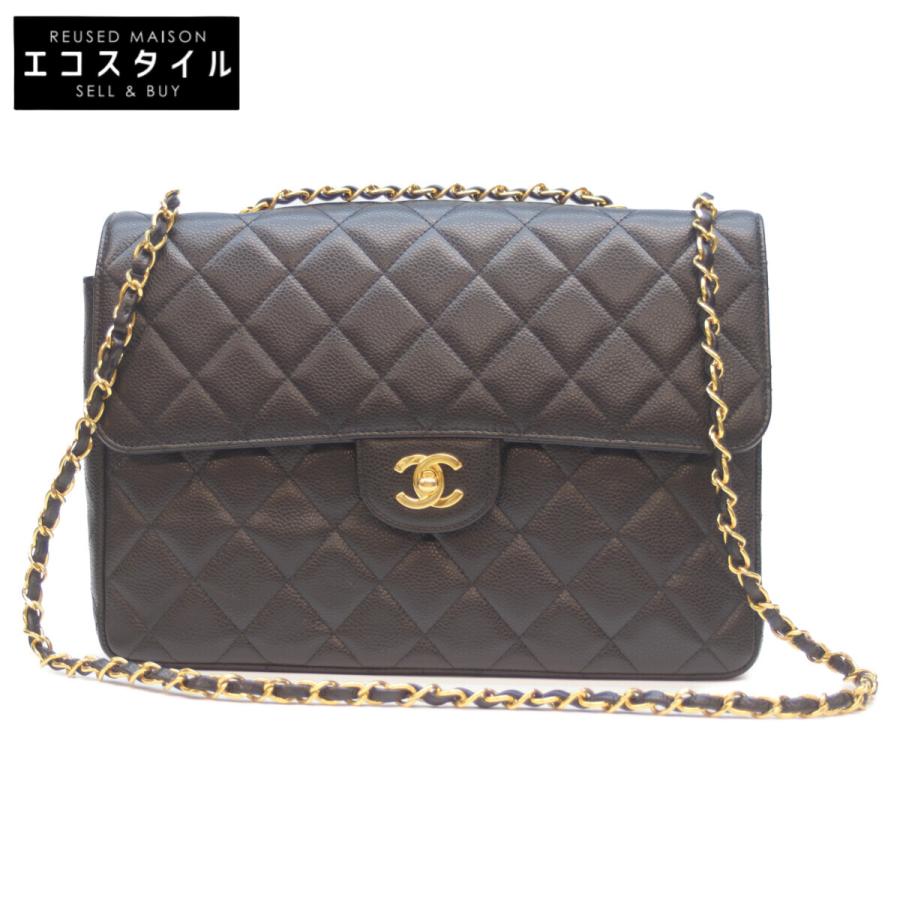 CHANEL（シャネル） 18番 A28600 黒 キャビア G金具 デカマトラッセ30
