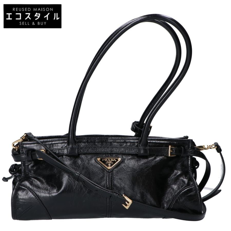 PRADA（プラダ） 新品同様 1BA426 トライアングルロゴ ソフトカーフ