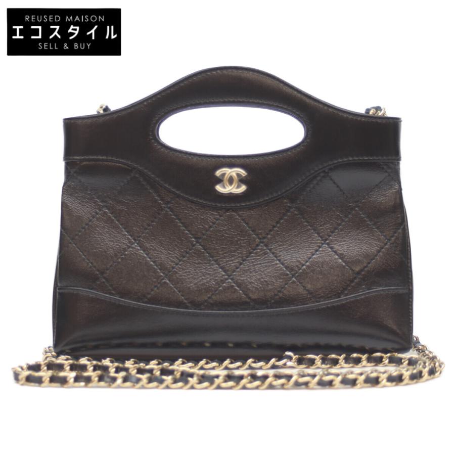 シャネル 25AW AP3656 黒 ｼｬｲﾆｰﾗﾑ G金具 ｼｬﾈﾙ31ﾅﾉ ﾐﾆｼｮﾙﾀﾞｰｸﾗｯﾁ CHANEL（シャネル） 25AW AP3656 黒 シャイニーラム G金具 シャネル31
