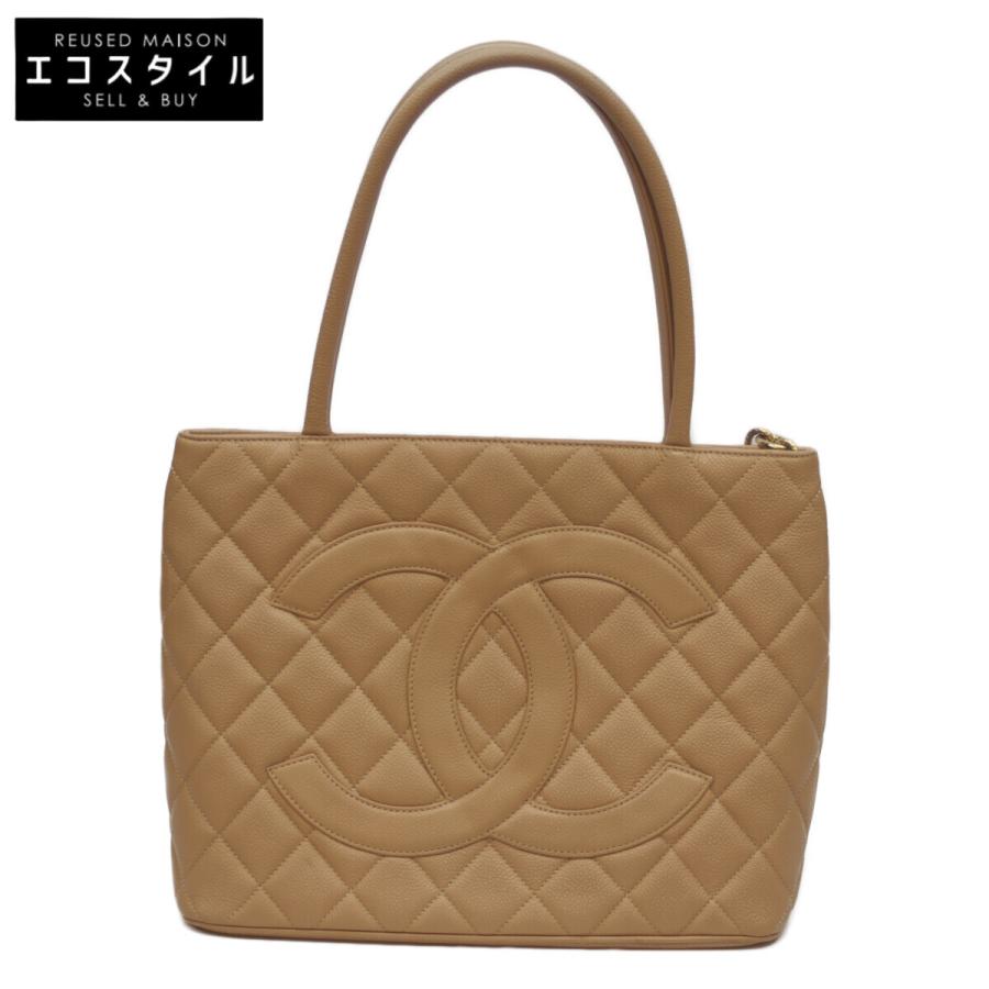 CHANEL（シャネル） 9番 A01804 ベージュ キャビア G金具 復刻トート
