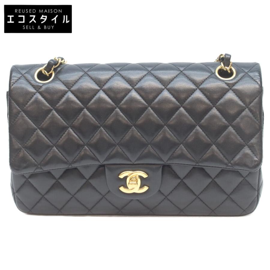 CHANEL（シャネル） 23番 A01112 黒 ラム Wフラップ マトラッセ25