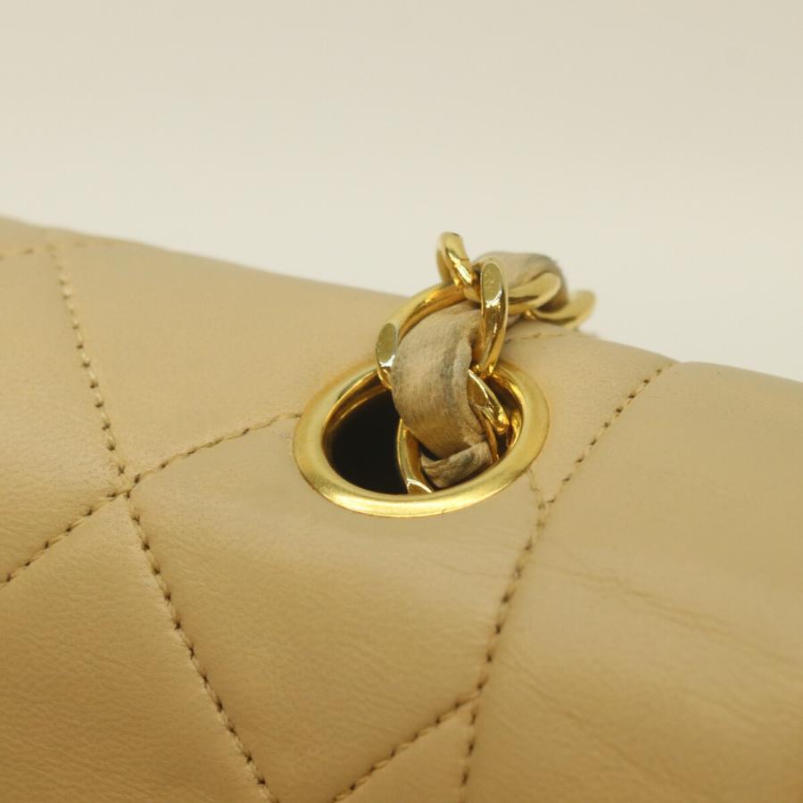 CHANEL シャネル 3番 A01165 ベージュ ラム ダイアナ25 ショルダーバッグ ベージュ/ゴールド金具 レディース_10