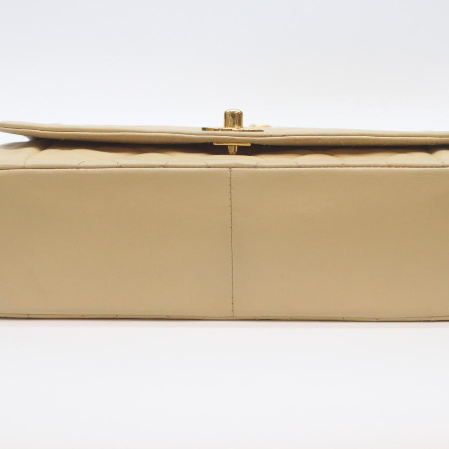 CHANEL シャネル 3番 A01165 ベージュ ラム ダイアナ25 ショルダーバッグ ベージュ/ゴールド金具 レディース_5