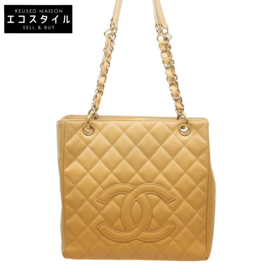 CHANEL（シャネル） 8番 A20994 キャメルベージュ キャビア PST トート