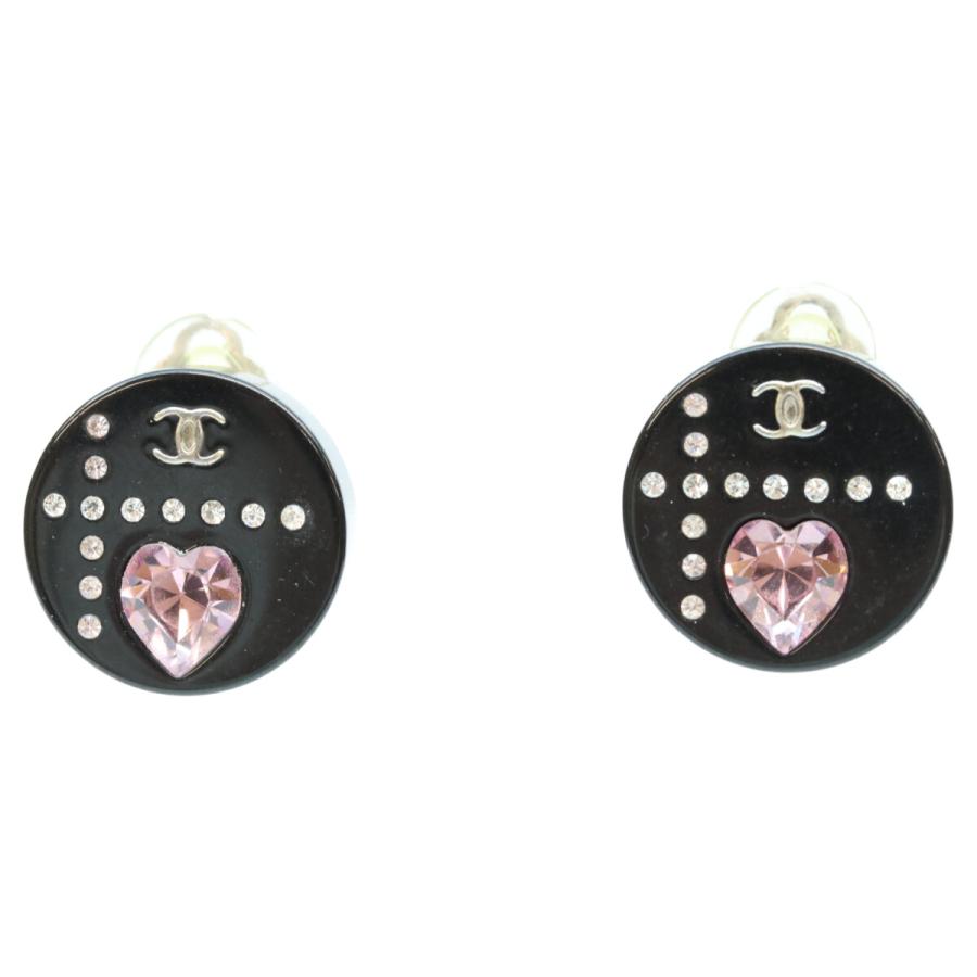 CHANEL（シャネル） 04A ココマーク ハートラインストーン イヤリング