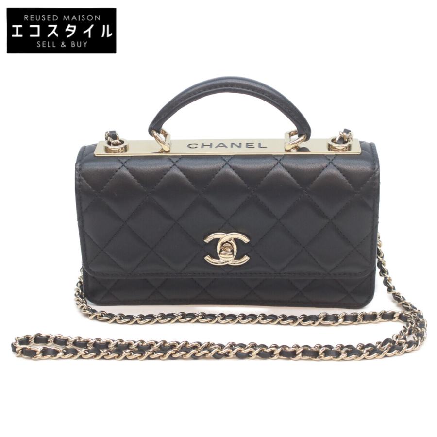 READY MADE マトラッセチェーンショルダーバッグ CHANEL（シャネル） AP4184 黒 ラム マトラッセ CC チェーンクラッチ