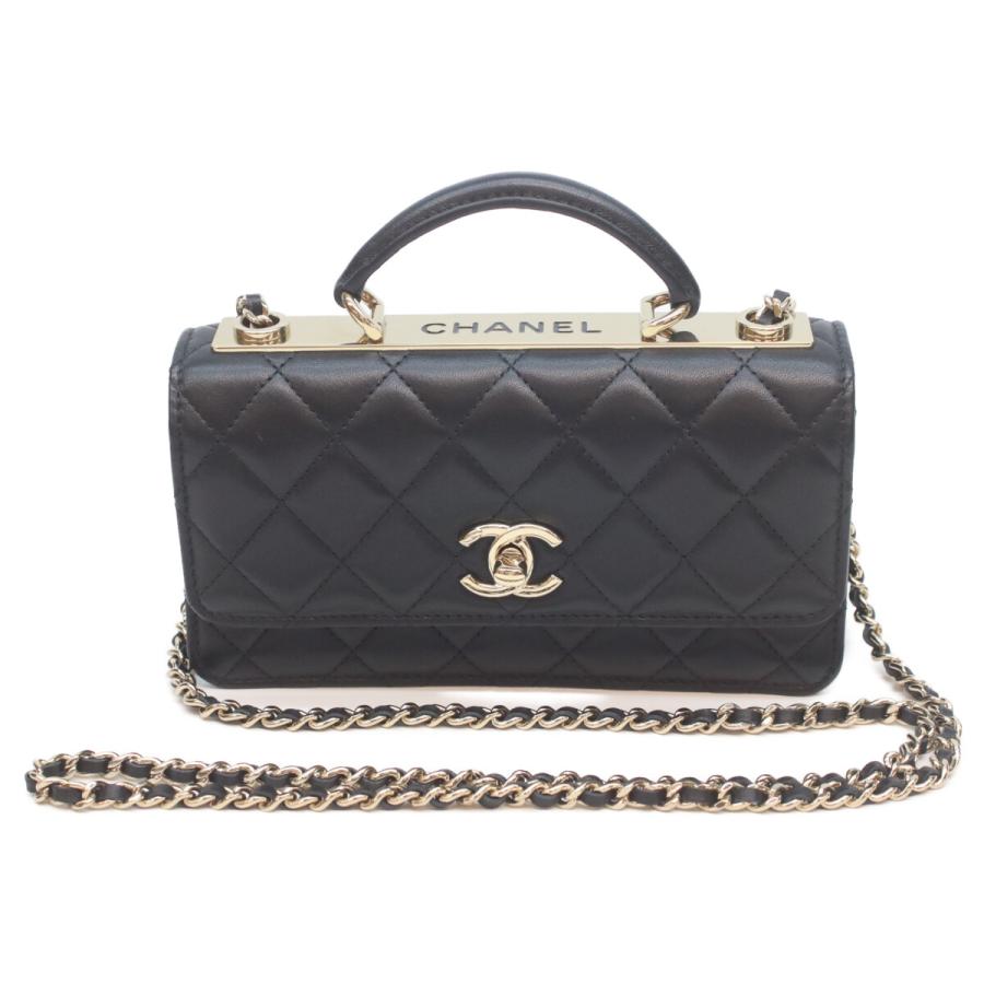 CHANEL（シャネル） AP4184 黒 ラム マトラッセ CC チェーンクラッチ