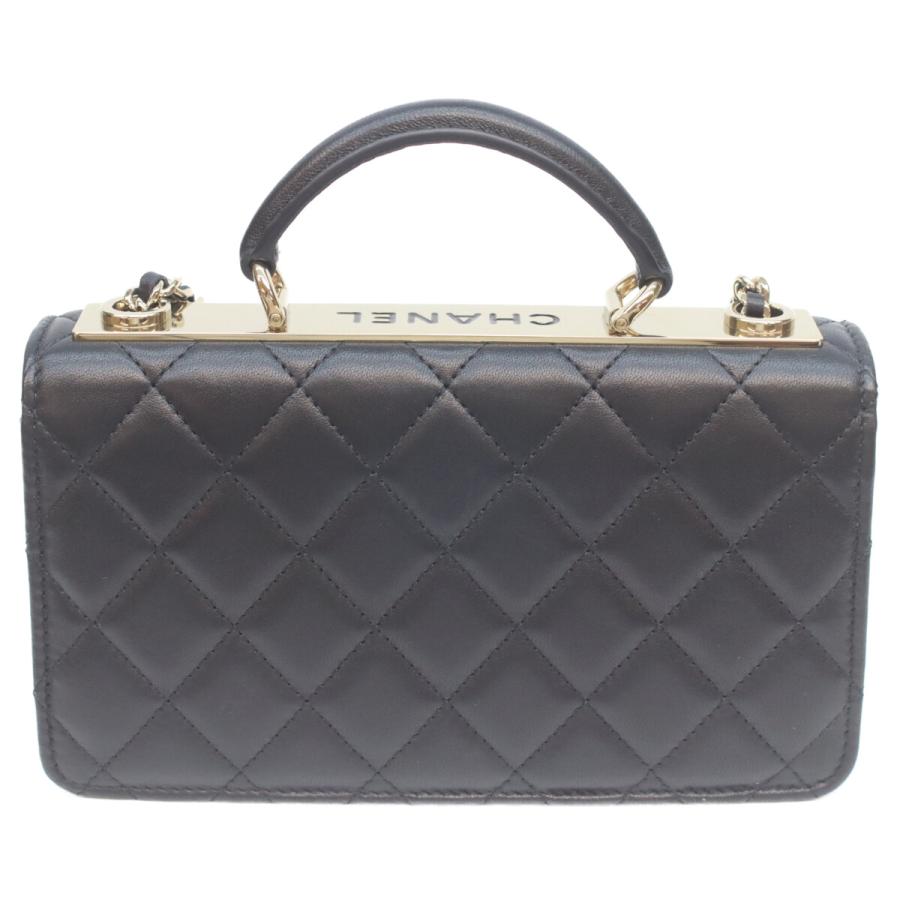 CHANEL（シャネル） AP4184 黒 ラム マトラッセ CC チェーンクラッチ