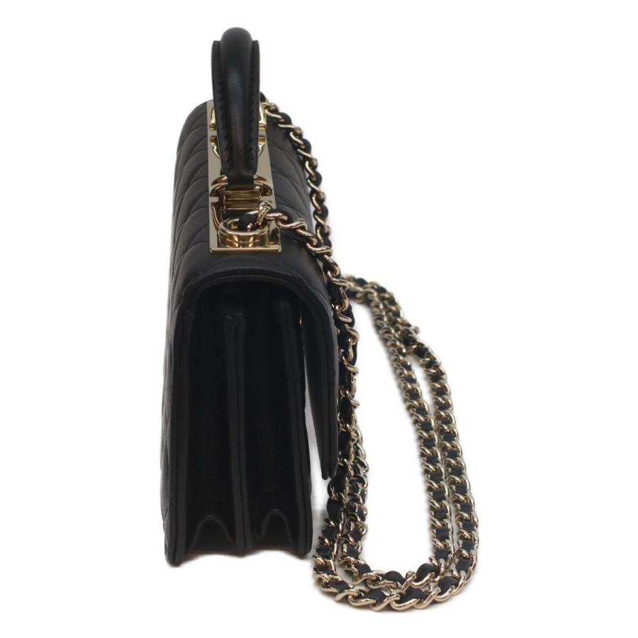 シャネル　CHANEL ミニマトラッセ チェーン クラッチ ショルダーバッグ CHANEL（シャネル） AP4184 黒 ラム マトラッセ CC チェーンクラッチ