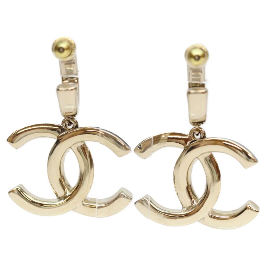 CHANEL シャネル A22K ゴールド ビッグココマーク フープピアス ピアス レディースの画像