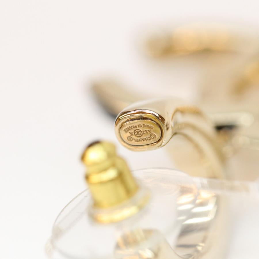 CHANEL（シャネル） A22K ゴールド ビッグココマーク フープピアス