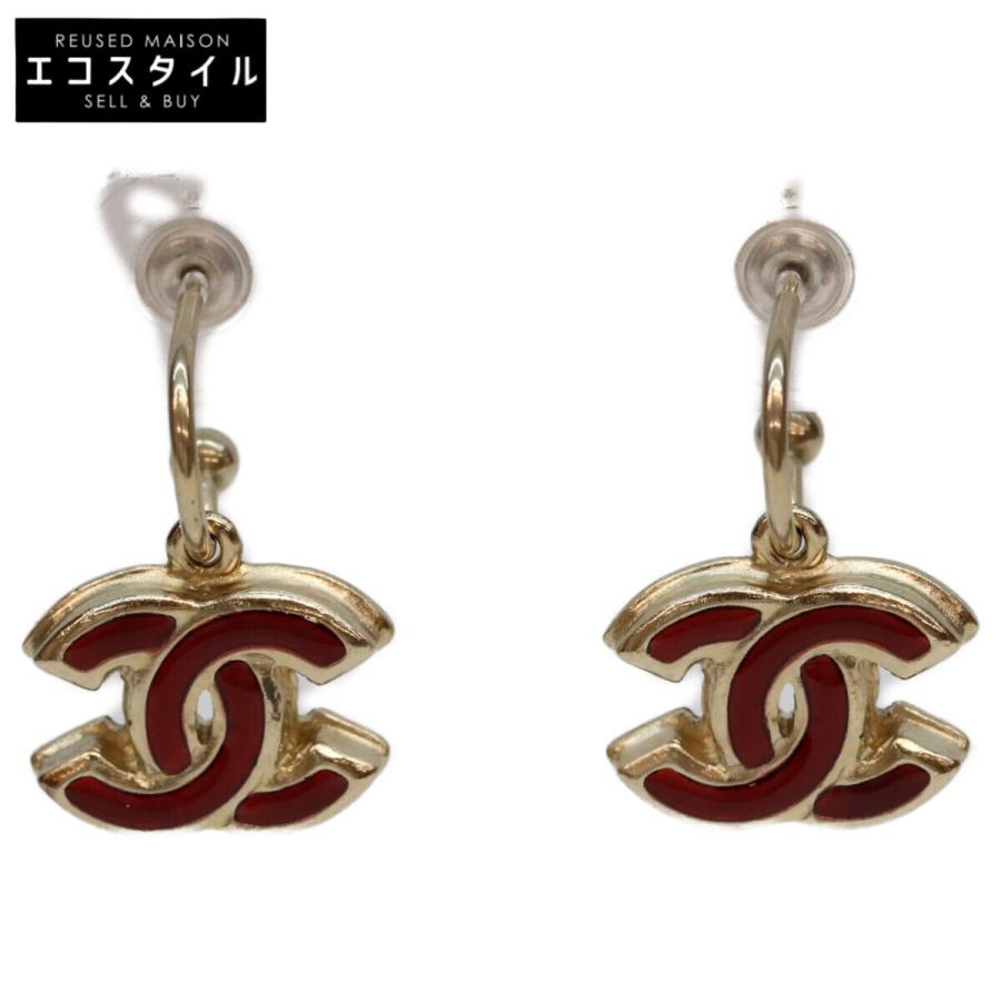 CHANEL（シャネル） 08P ゴールド レッドココマーク フープピアス
