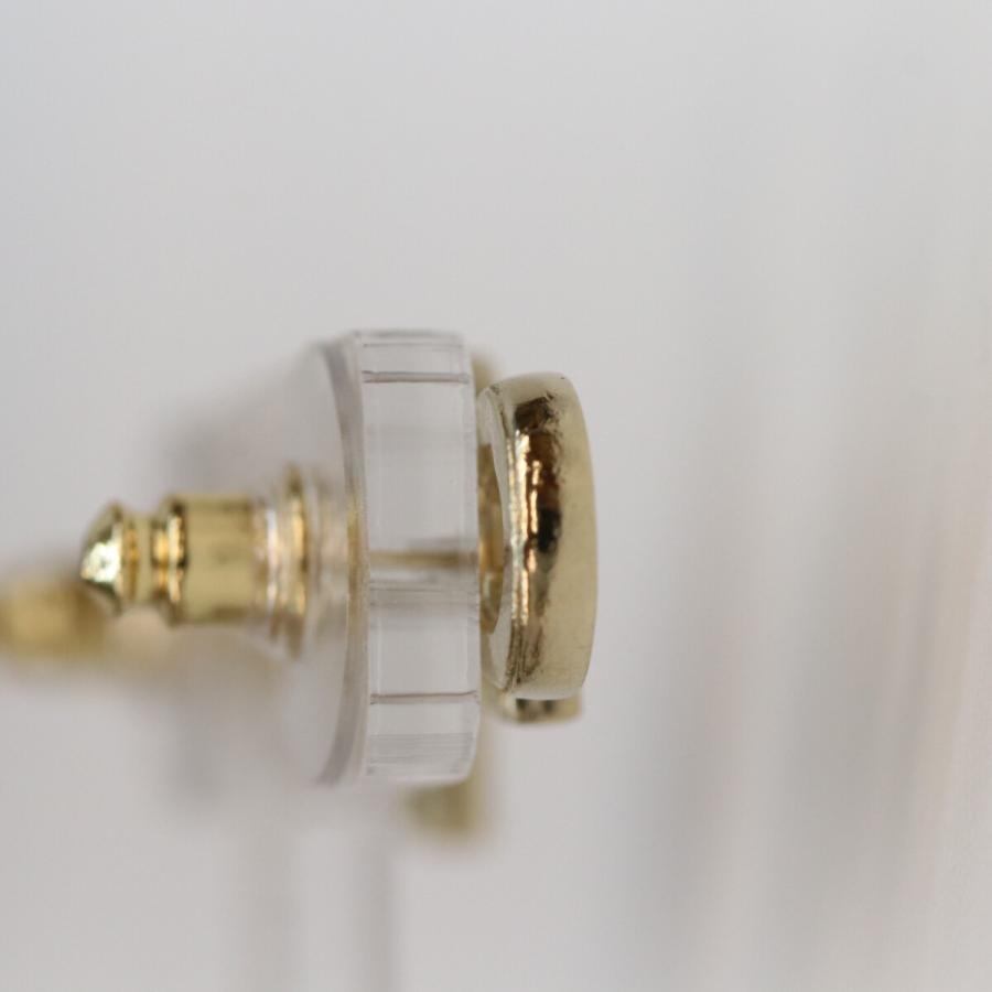 CHANEL（シャネル） A21V ゴールド ラインストーンロゴ ピアス ピアス