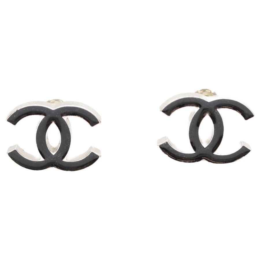 CHANEL（シャネル） 04A ブラック シルバー ココマークピアス ピアス