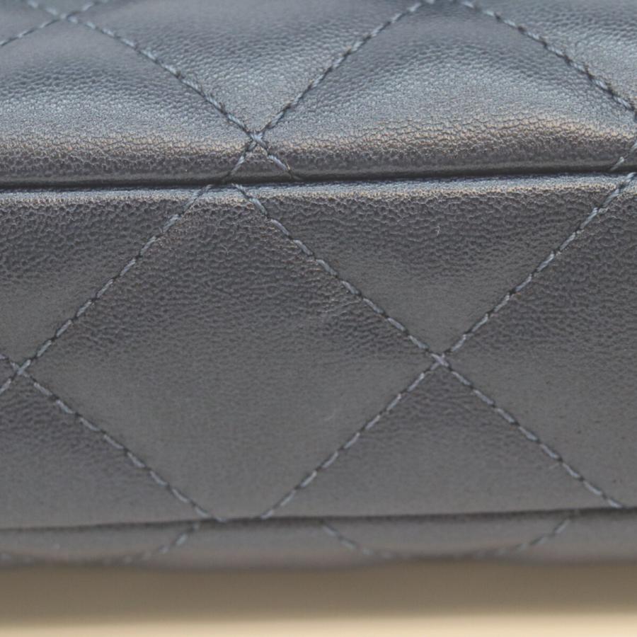 シャネル AS5048 ﾈｲﾋﾞｰ ﾗﾑ G金具 ﾏﾄﾗｯｾ 20 ｼﾝｸﾞﾙﾌﾗｯﾌﾟﾊﾞｯｸﾞ CHANEL（シャネル） AS5048 ネイビー ラム G金具 マトラッセ 20