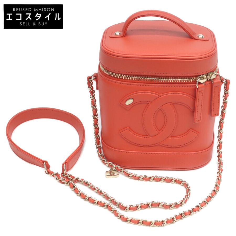 CHANEL（シャネル） AS0323 レッド カーフ ココマーク チェーン