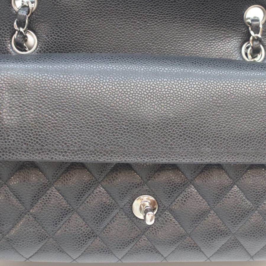 CHANEL シャネル 19番 A01112 黒 ｷｬﾋﾞｱ ｼﾙﾊﾞｰ金具 ﾀﾞﾌﾞﾙﾌﾗｯﾌﾟ ﾏﾄﾗｯｾ25 シャネル マトラッセ25 キャビアスキン ダブルフラップ ダブルチェーン