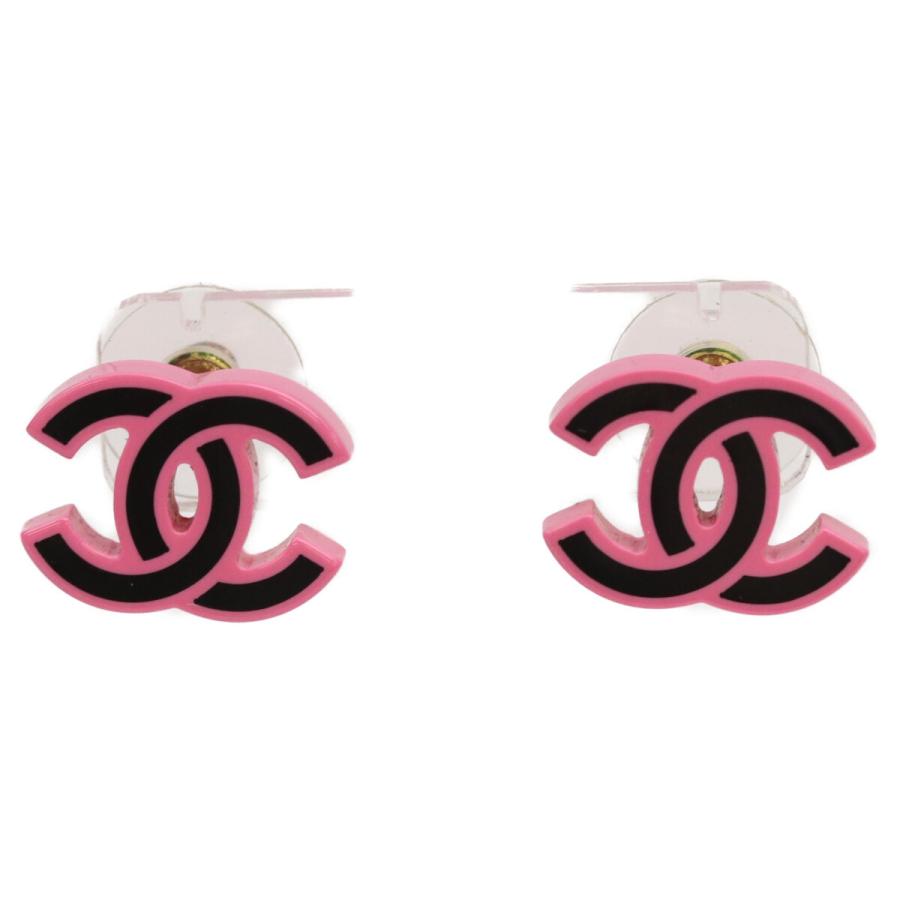 D*k様 CHANEL ピンククリア　ロゴ型ピアス　片耳 CHANEL（シャネル） D22S ピンク ブラック ココマーク ピアス ピアス