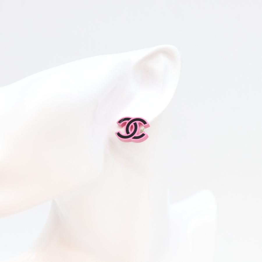 CHANEL（シャネル） D22S ピンク ブラック ココマーク ピアス ピアス