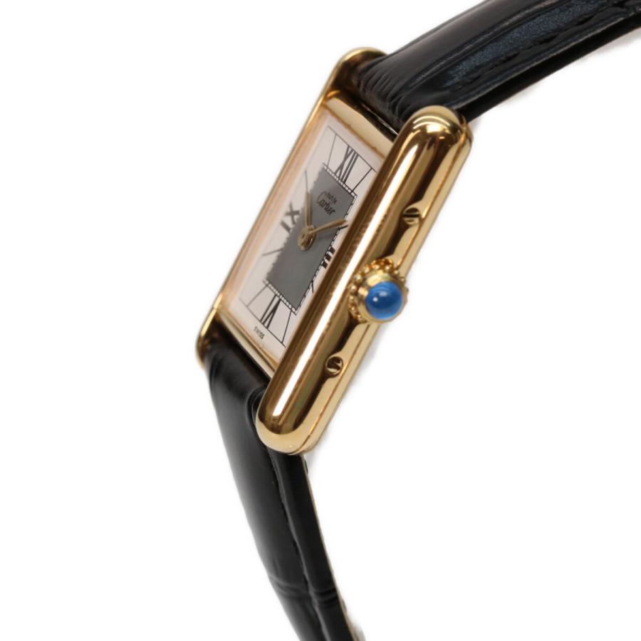 Cartier マストタンク SM ヴェルメイユ QZレディース Cartier（カルティエ） 925 マストタンク ヴェルメイユSM QZ 革 腕時計