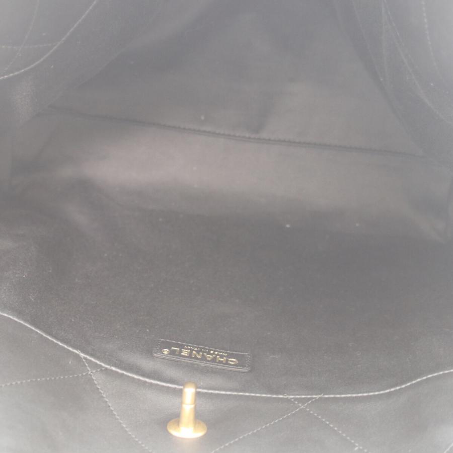 美品 CHANEL シャネル AS5466 黒 カーフスキン ショッピング トートバッグ レディースの画像