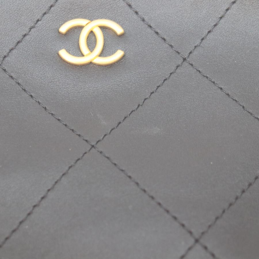 美品 CHANEL シャネル AS5466 黒 カーフスキン ショッピング トートバッグ レディースの画像
