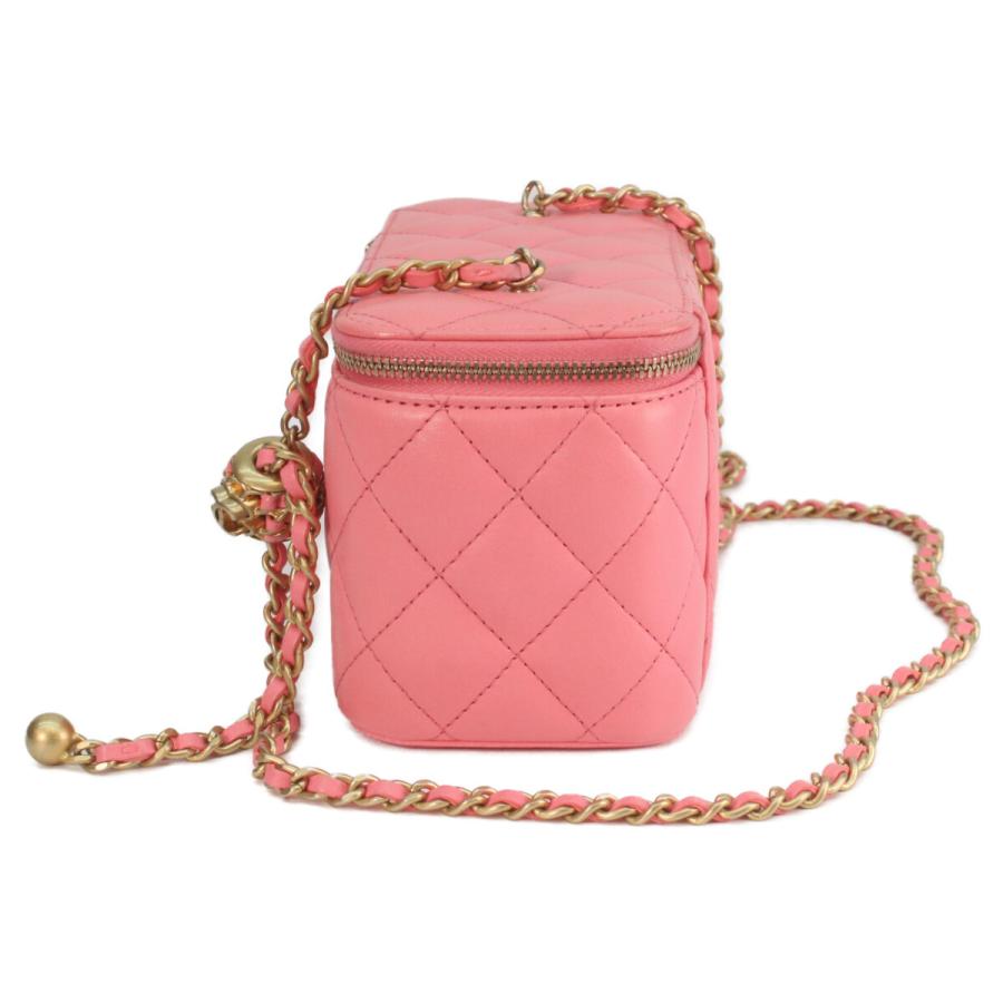 CHANEL シャネル AP2303 ピンク ラムスキン ゴールド金具 ココボール パールクラッシュ バニティバッグ レディース_2