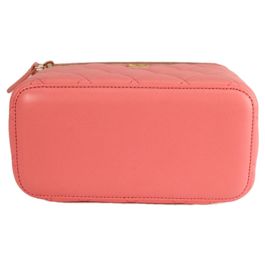 CHANEL シャネル AP2303 ピンク ラムスキン ゴールド金具 ココボール パールクラッシュ バニティバッグ レディース_5