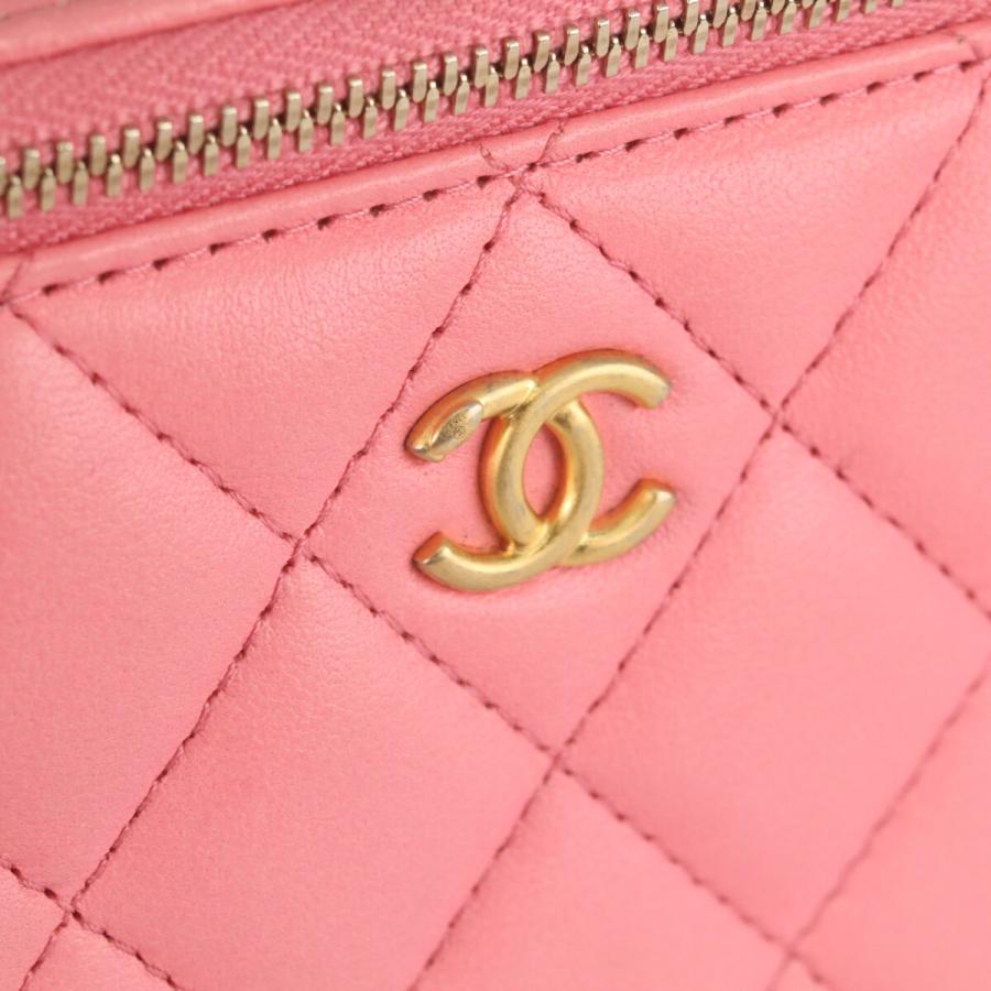 CHANEL シャネル AP2303 ピンク ラムスキン ゴールド金具 ココボール パールクラッシュ バニティバッグ レディース_6