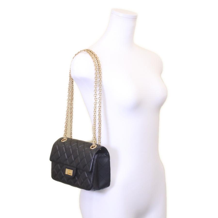 シャネル ヴィンテージ マトラッセ CHANEL（シャネル） AS0874 黒 ヴィンテージカーフ ゴールド金具