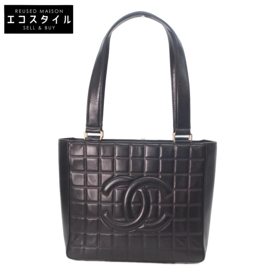 CHANEL（シャネル） A17809 黒 ラムスキン ゴールド金具 チョコバー 