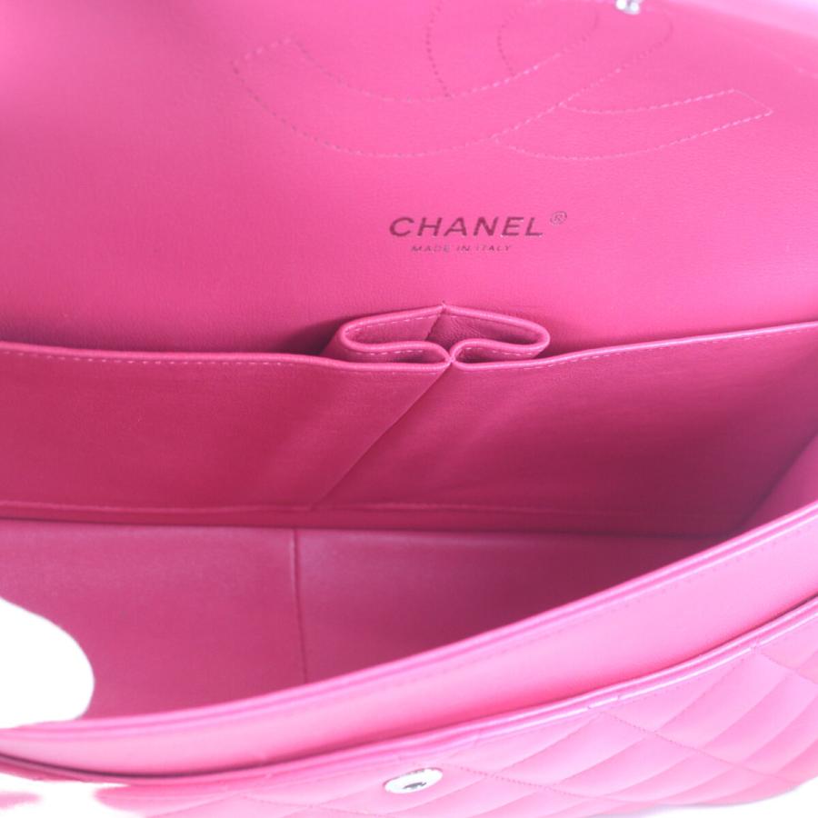 CHANEL（シャネル） A58600 ピンク ラム シルバー金具 ダブルフラップ