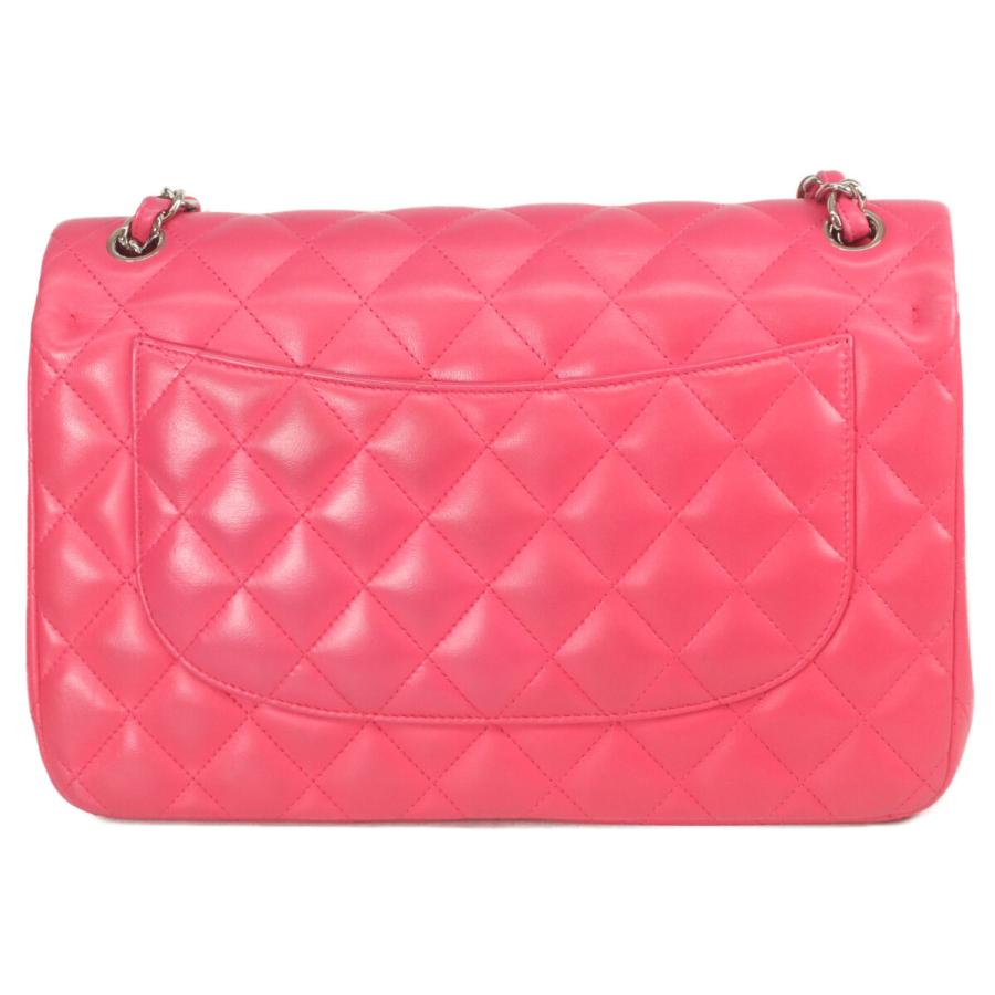 CHANEL(シャネル) ショルダーバッグ デカマトラッセ A58600 ピンク ダブルフラップ(二重蓋)/チェーンショルダー/シルバー金具 レザー CHANEL（シャネル） A58600 ピンク ラム シルバー金具 ダブルフラップ